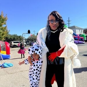 Dalmatian Print Faux Fur Coat